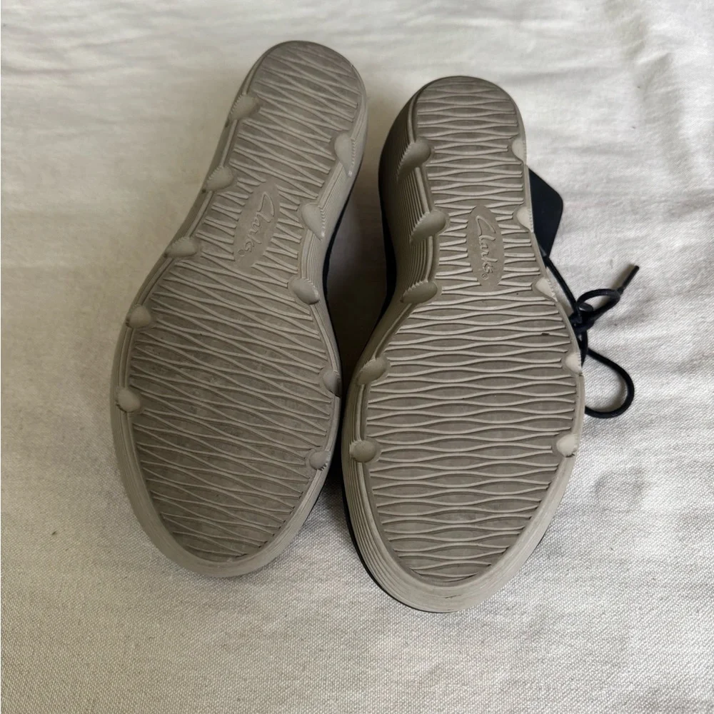 Clark’s Artisan Black Wedge Sandals - Picture 4 of 4